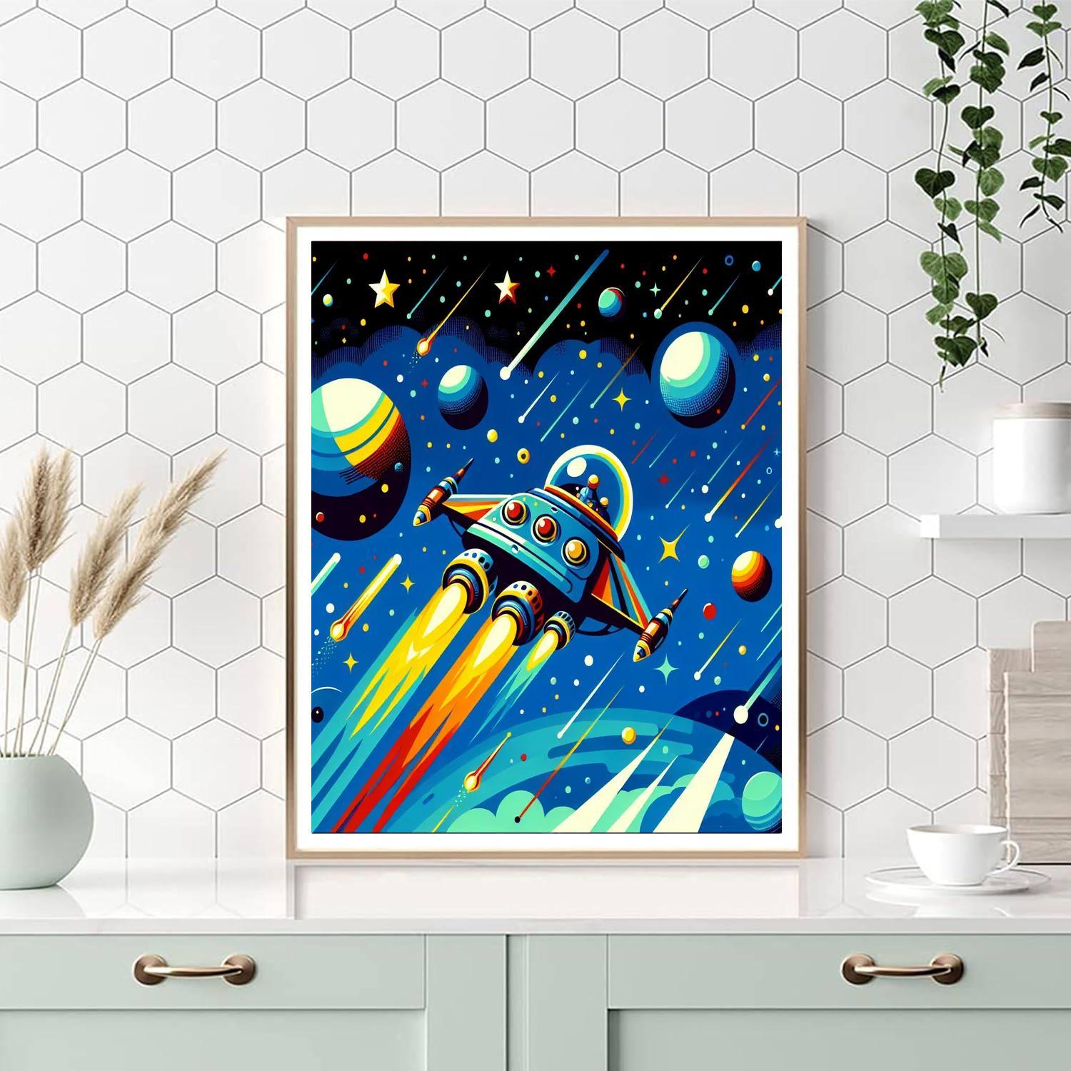 Soaring Spaceships Numbered Painting Kits