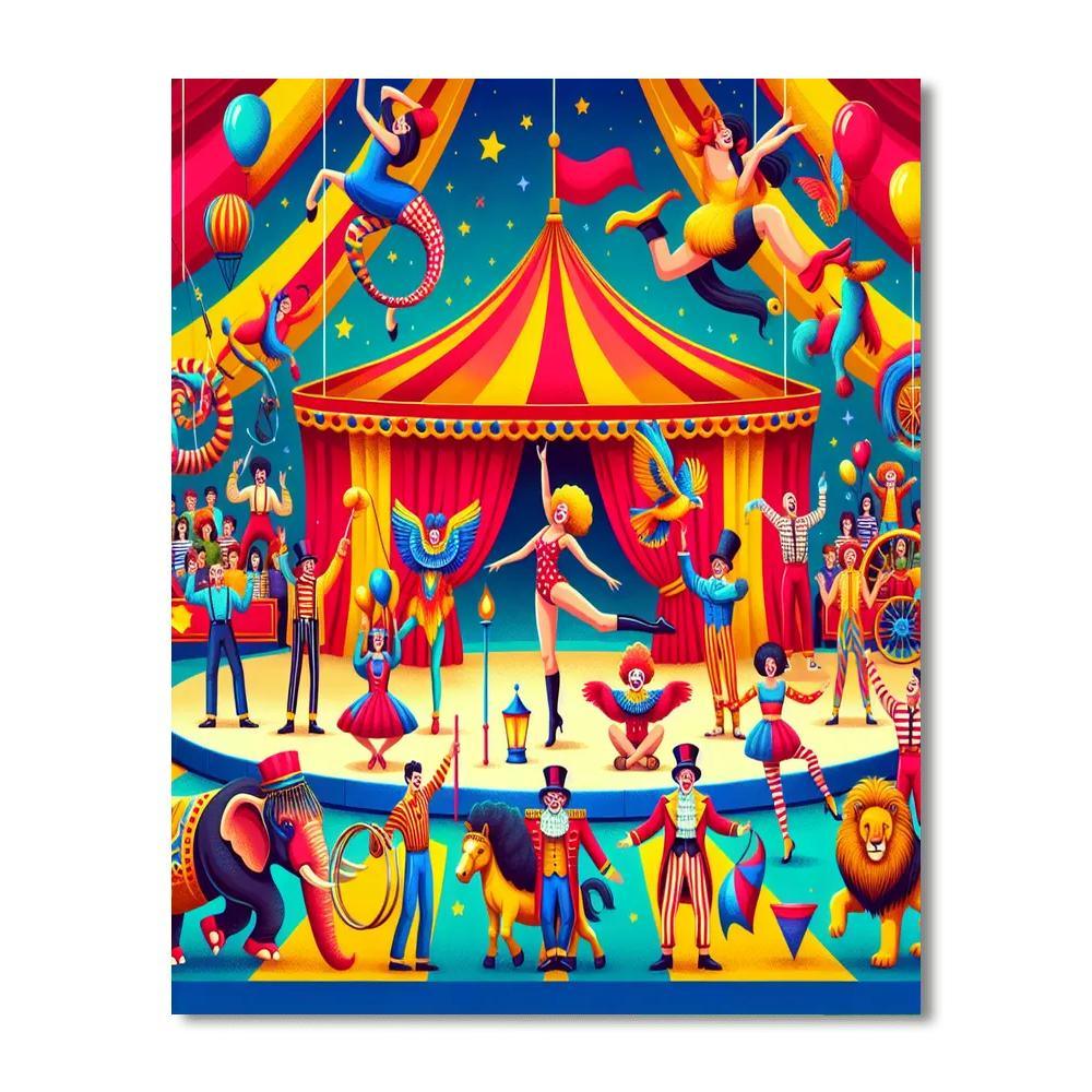 Enchanting Circus Show Painting By Numbers Kit