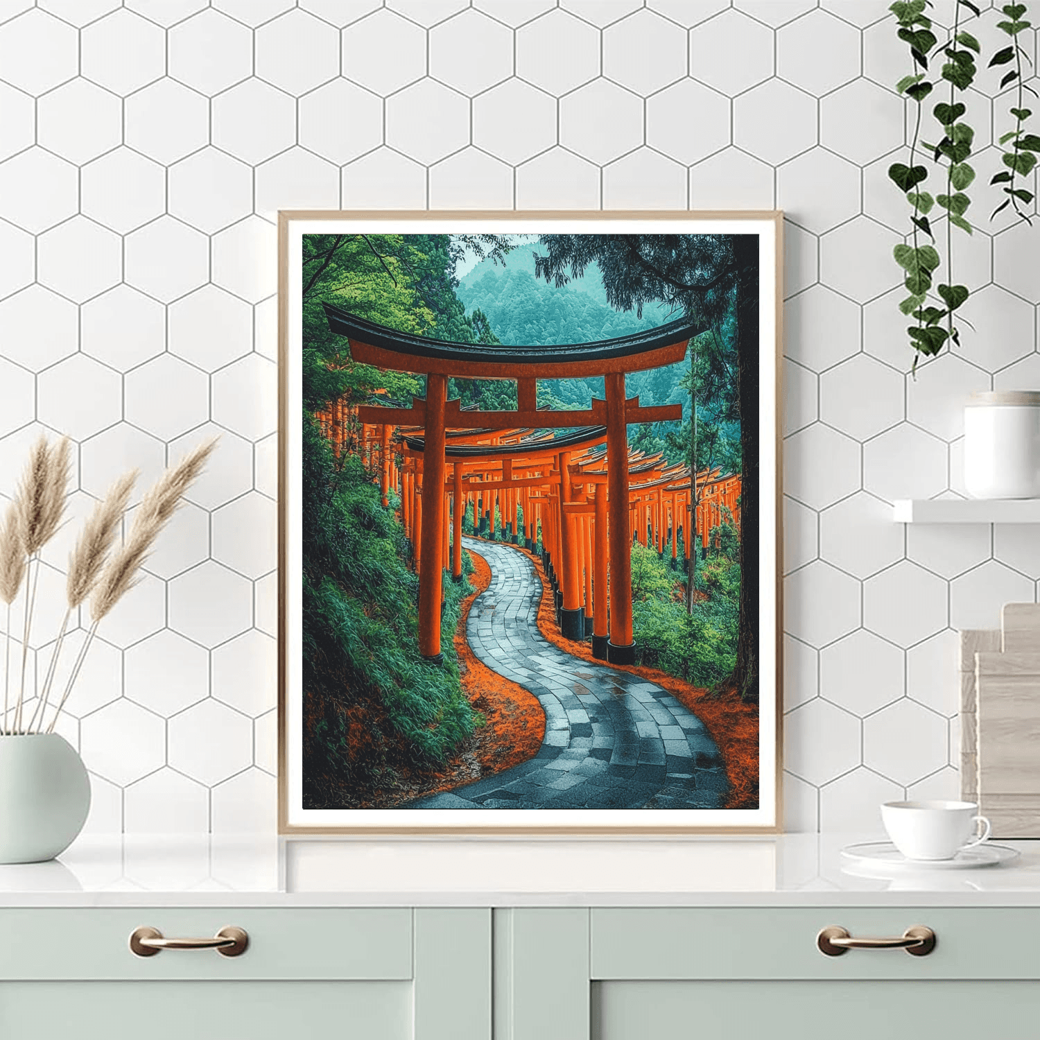 Torii Gates At Fushimi Inari DIY Paint By Numbers