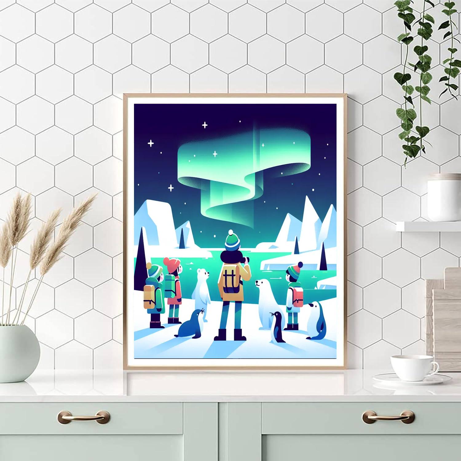 Arctic Aurora Quest Paint By Numbers Art