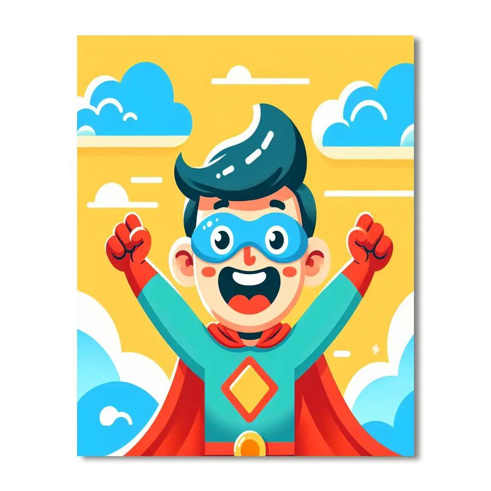 Jolly Superhero Paint By Number