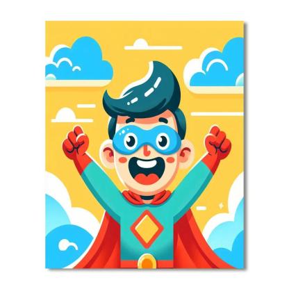 Jolly Superhero Paint By Number