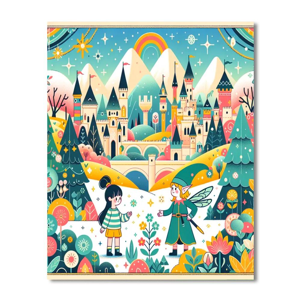 Magic Fairy Tale Adventure Painting Number Kit