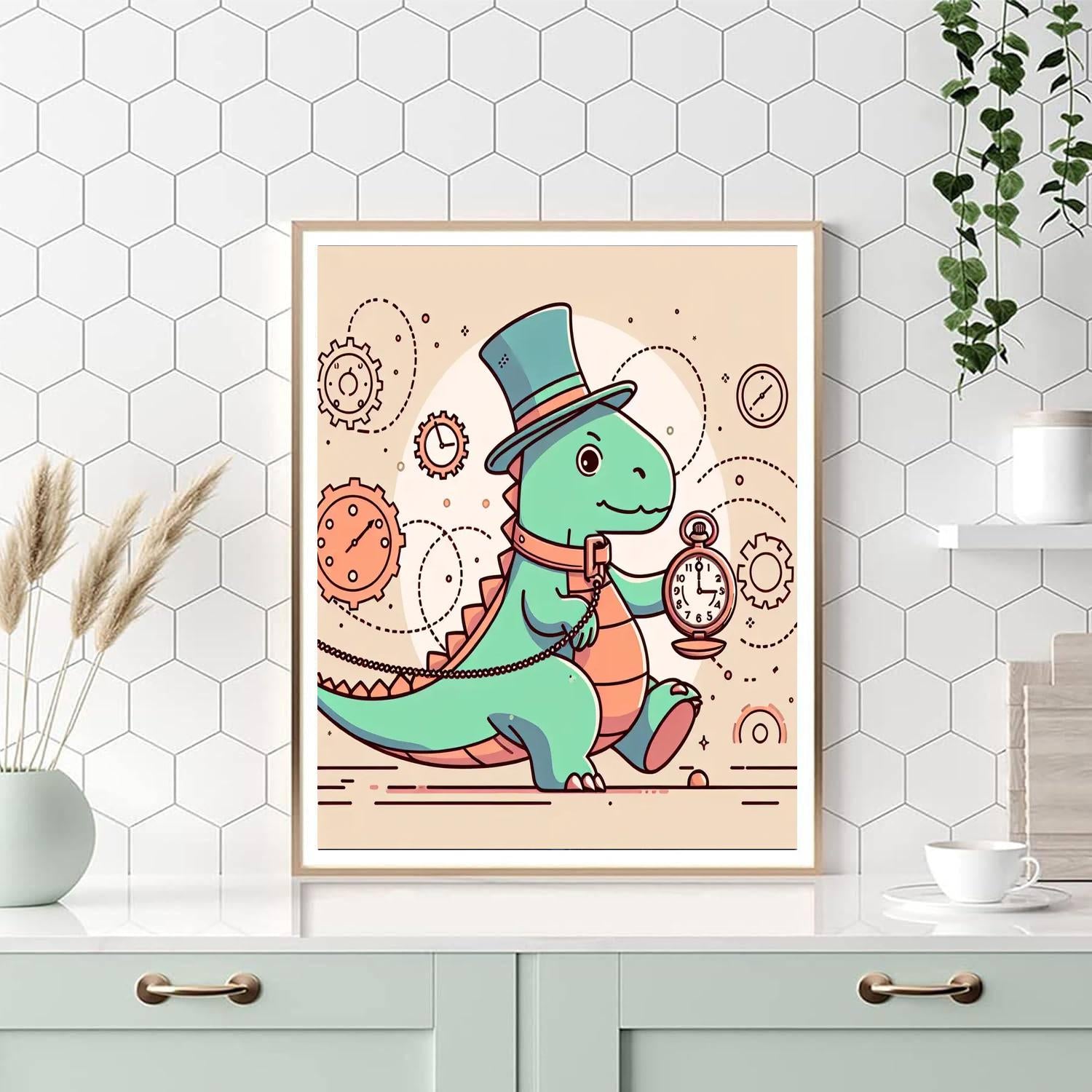 Dino Time Traveler Painting By Numbers Kit
