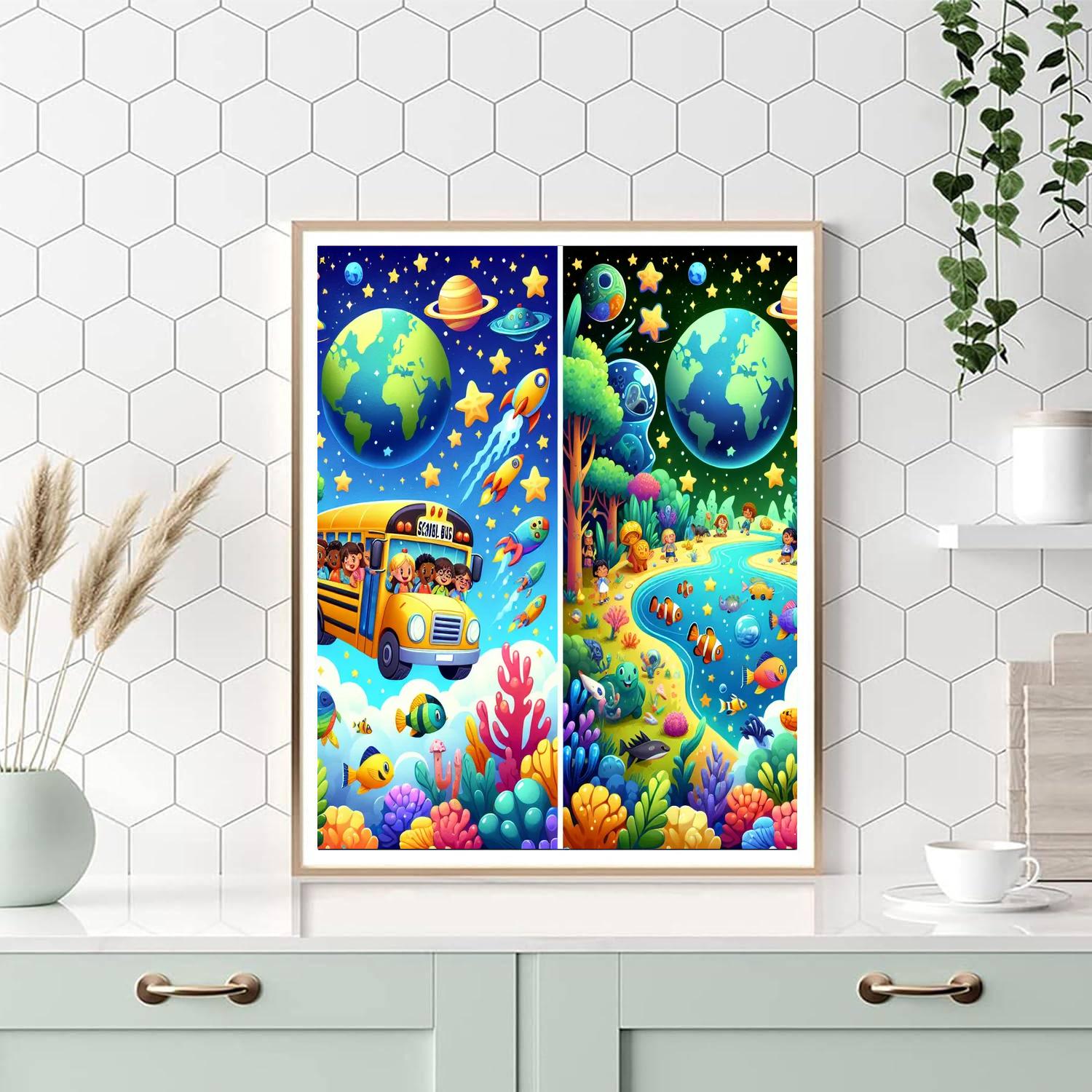 Magic School Bus Number Painting