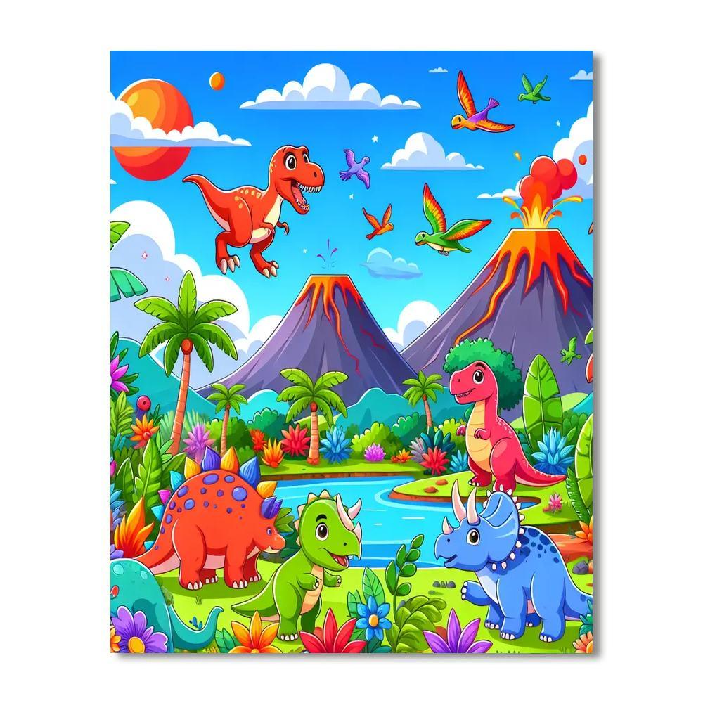 Dino Playland Adventure Paint By Numbers Kits