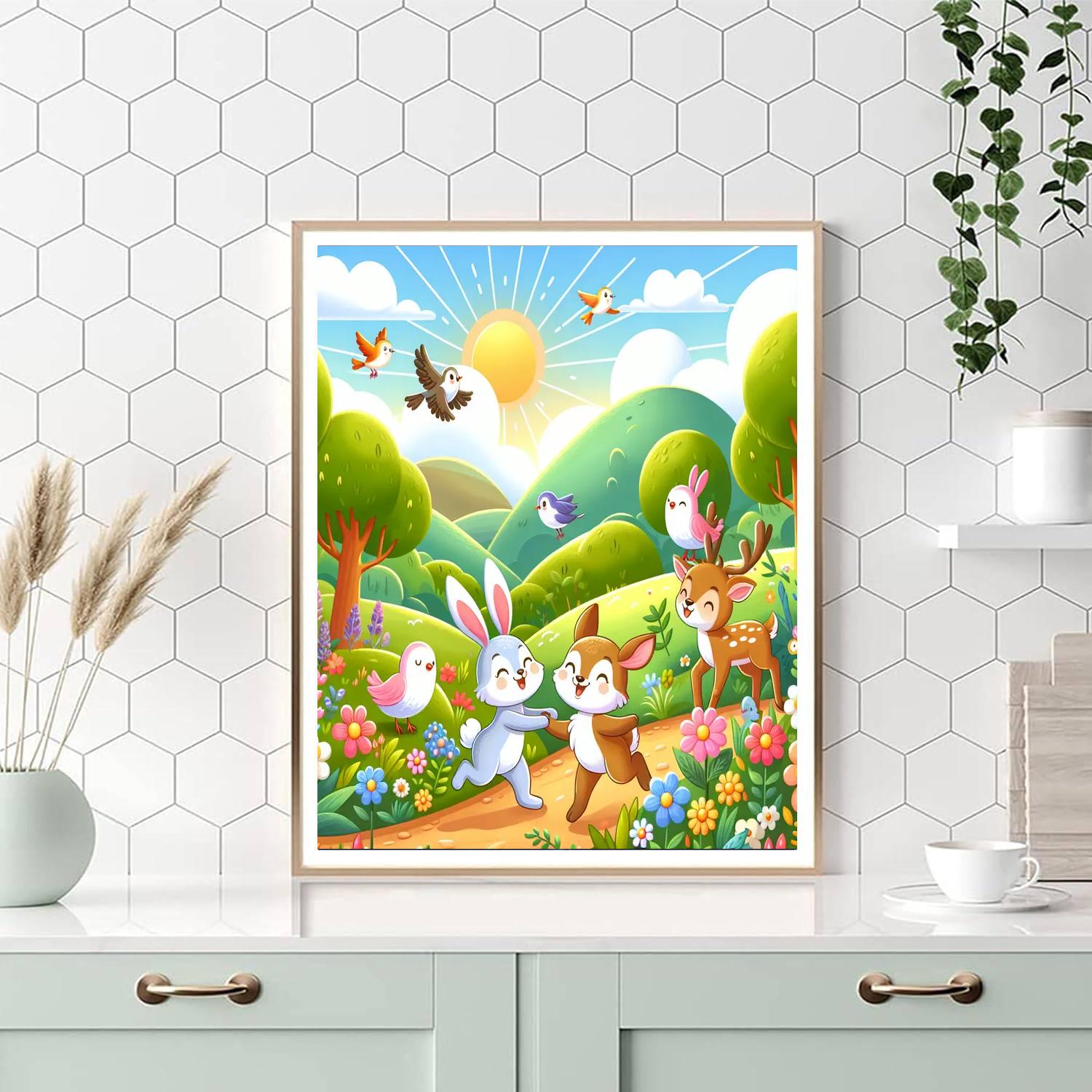 Happy Nature Walk Paint By Numbers Art