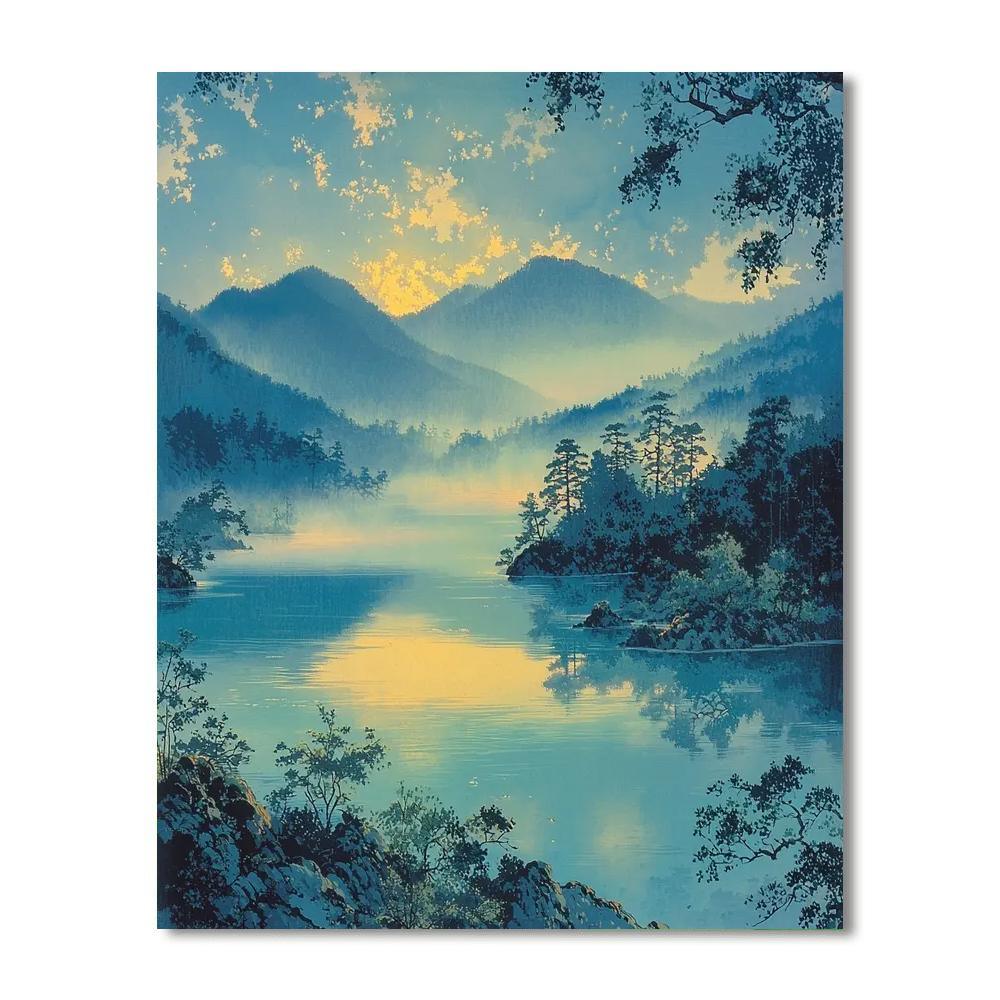Hiroshige Inspired Eternal Serenity  Painting By Numbers Kit