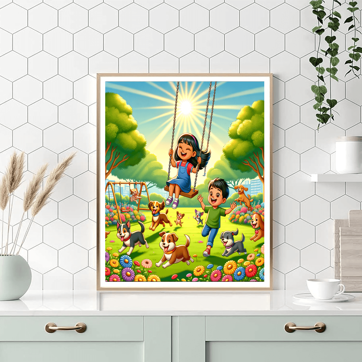 Sunny Park Day Paint By Numbers Kits