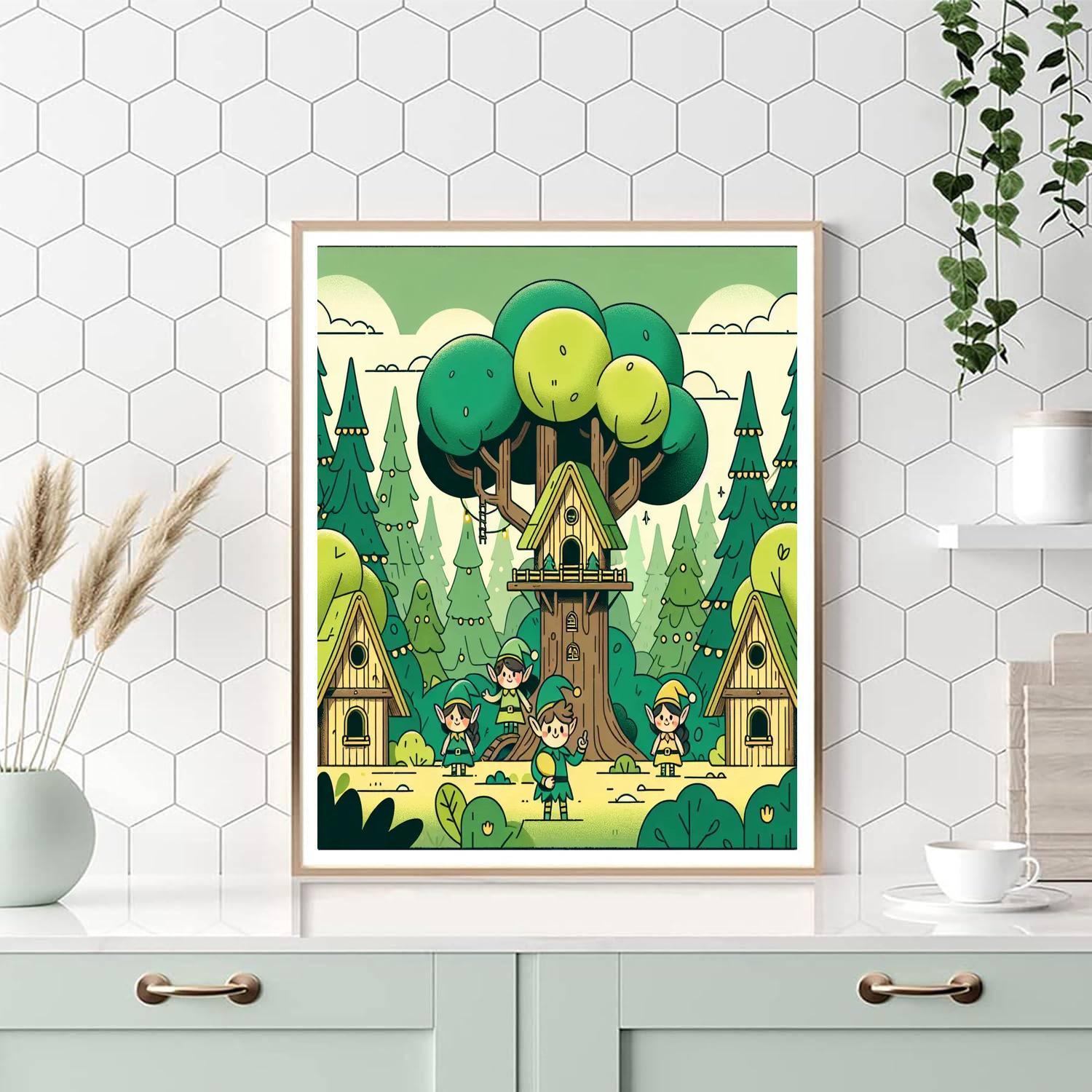 Fantasy Elf Kingdom Paint By Color