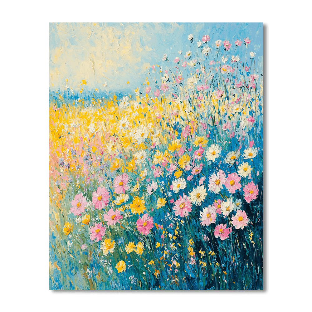 Claude Monet Inspired Wildflower Dreamscape  Paint By Numbers Art