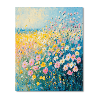 Claude Monet Inspired Wildflower Dreamscape  Paint By Numbers Art