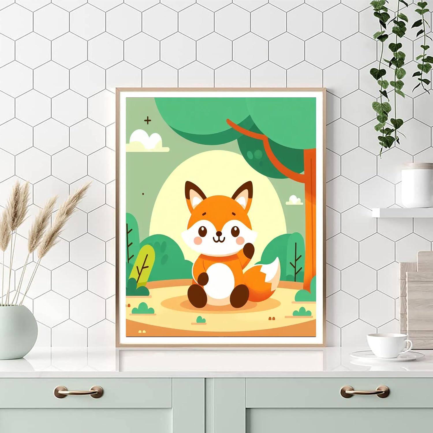 Cuddly Fox Painting By Numbers Kit