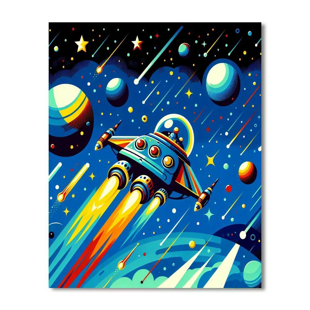 Soaring Spaceships Numbered Painting Kits