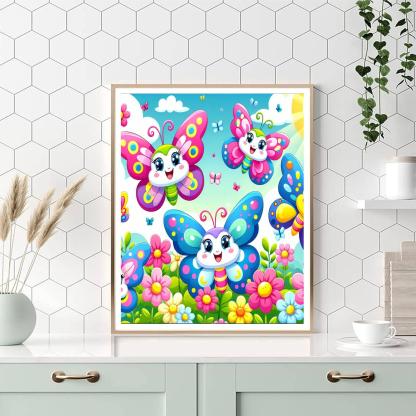 Charming Butterfly Friends Painting By Numbers Kit