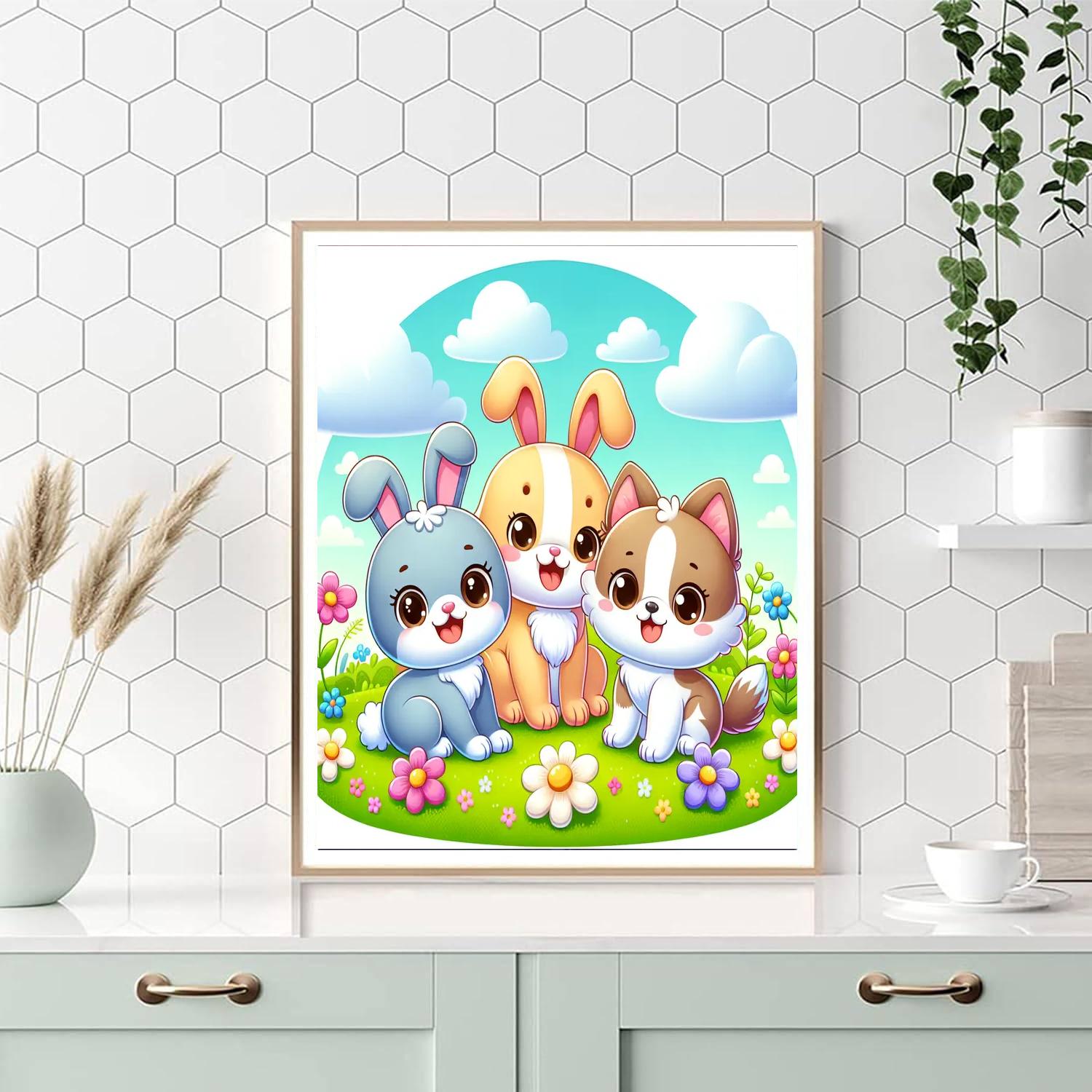 Cuddly Critter Kingdom Number Painting