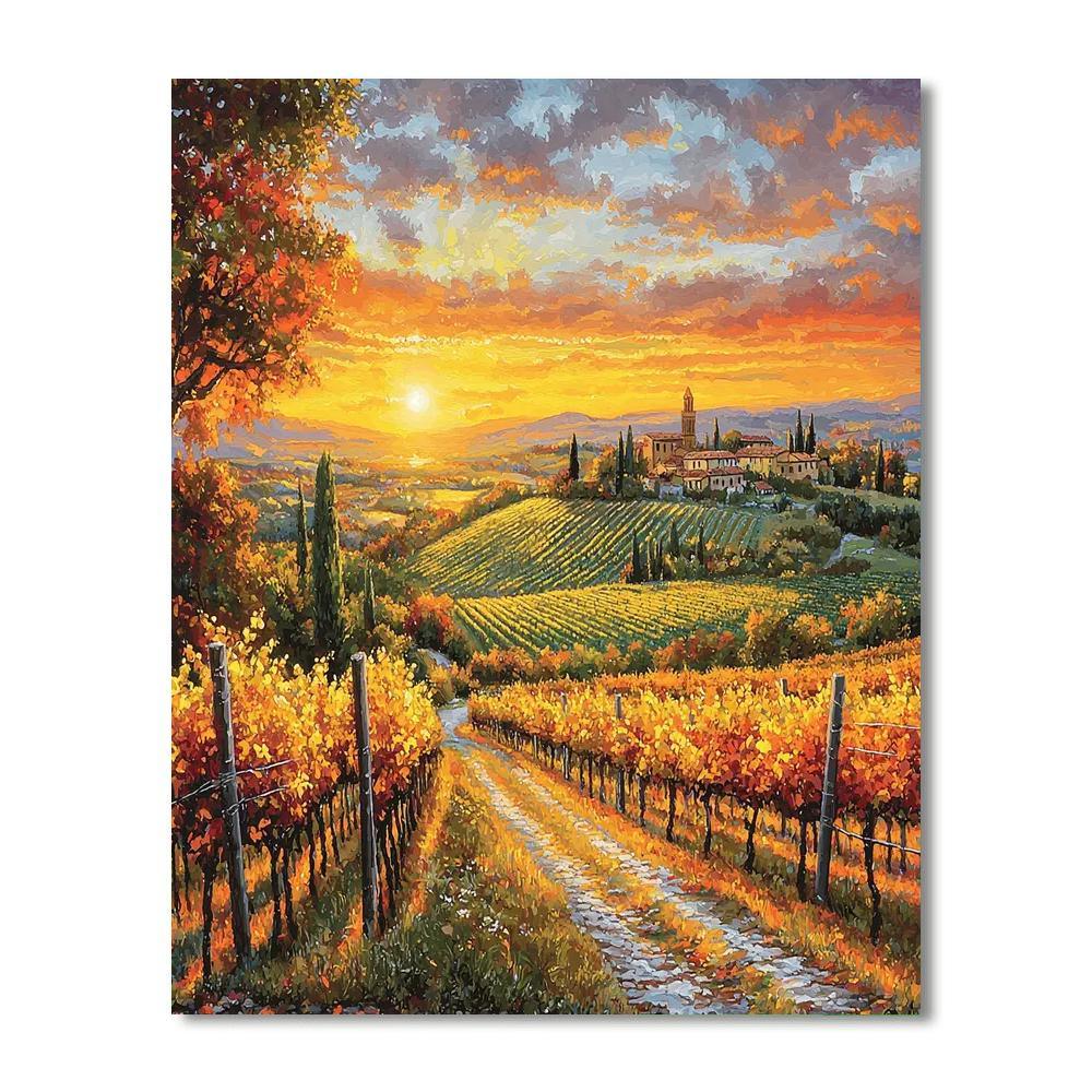 Michelangelo Inspired Sunset In Tuscany  DIY Paint By Numbers