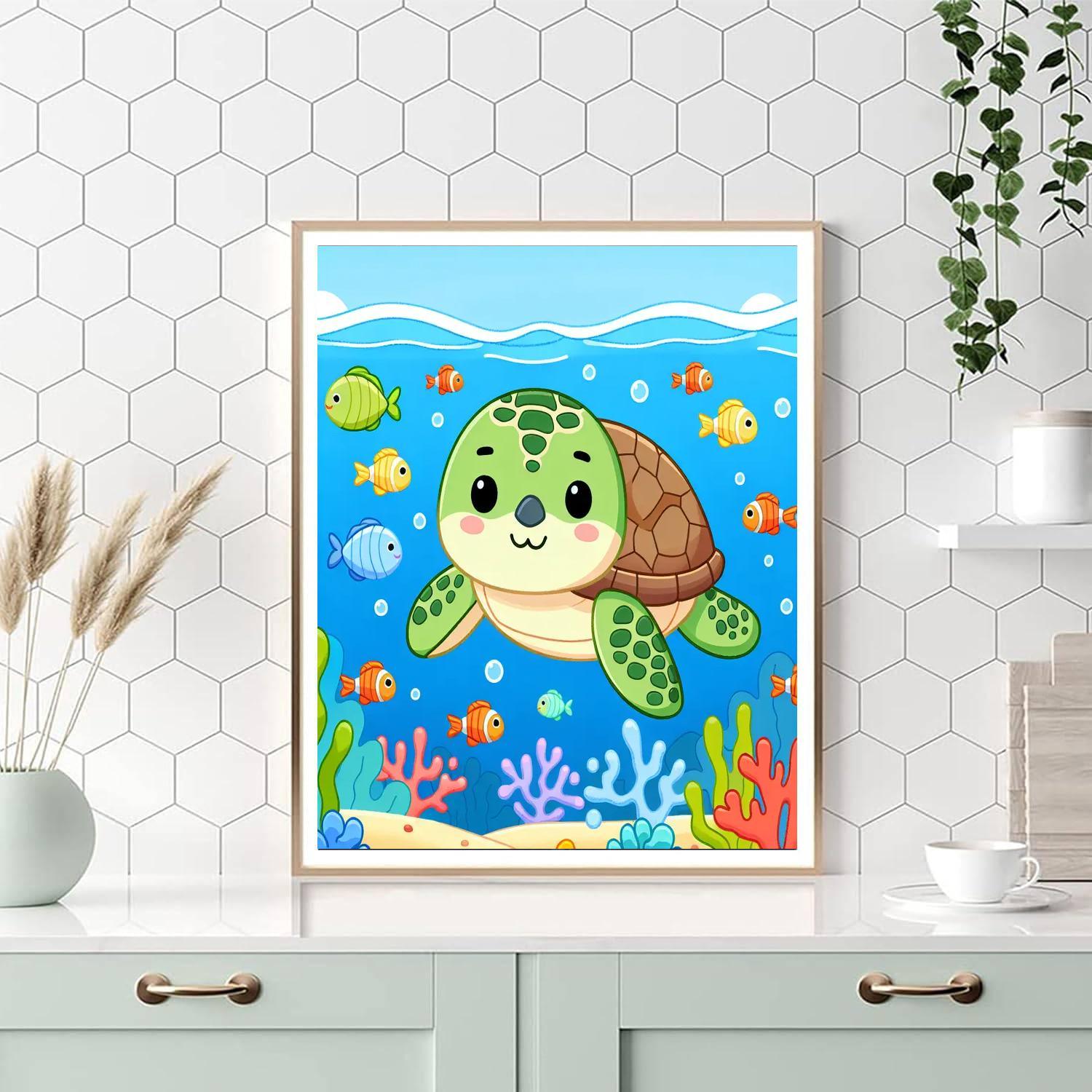Ocean Explorer Turtle Paint By Numbers Kits