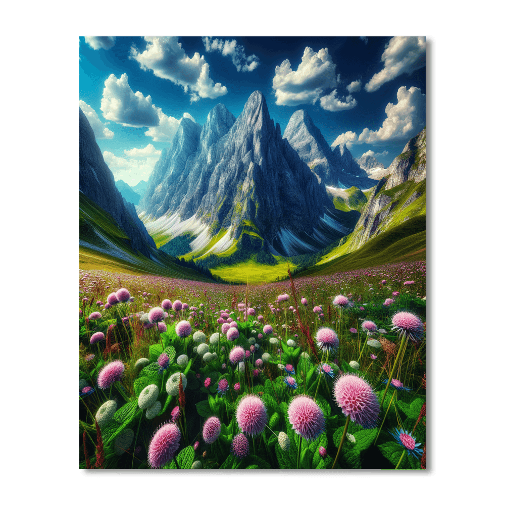 Alpine Summer Vista Paint By Number