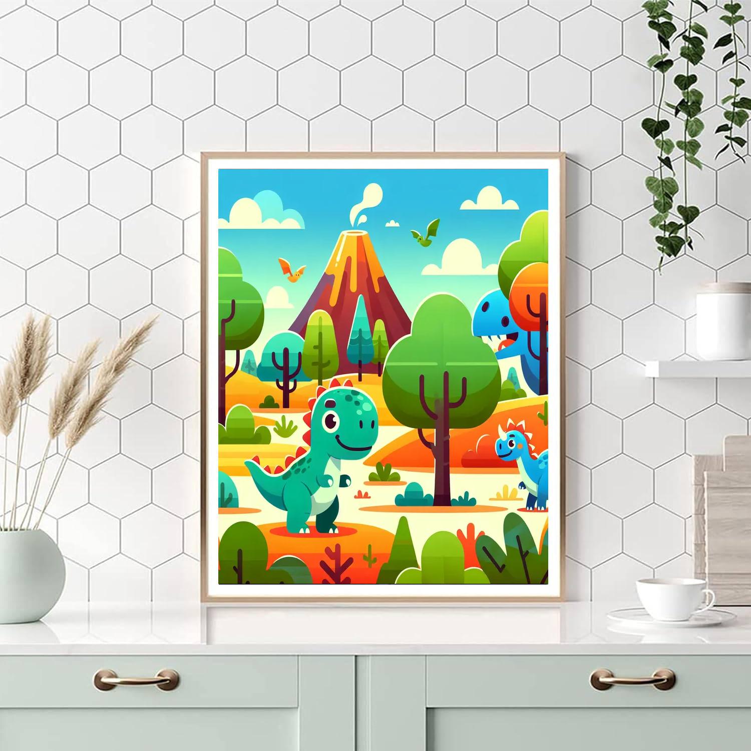 Delightful Dinosaur Discovery Paint By Numbers Kits