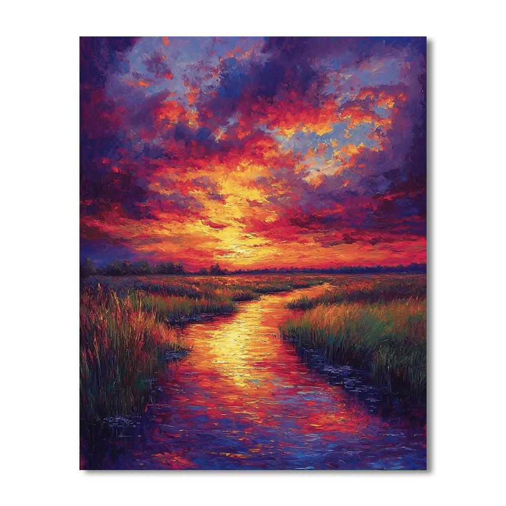J.M.W. Turner Inspired Twilight Symphony Of Colors  Paint By Color