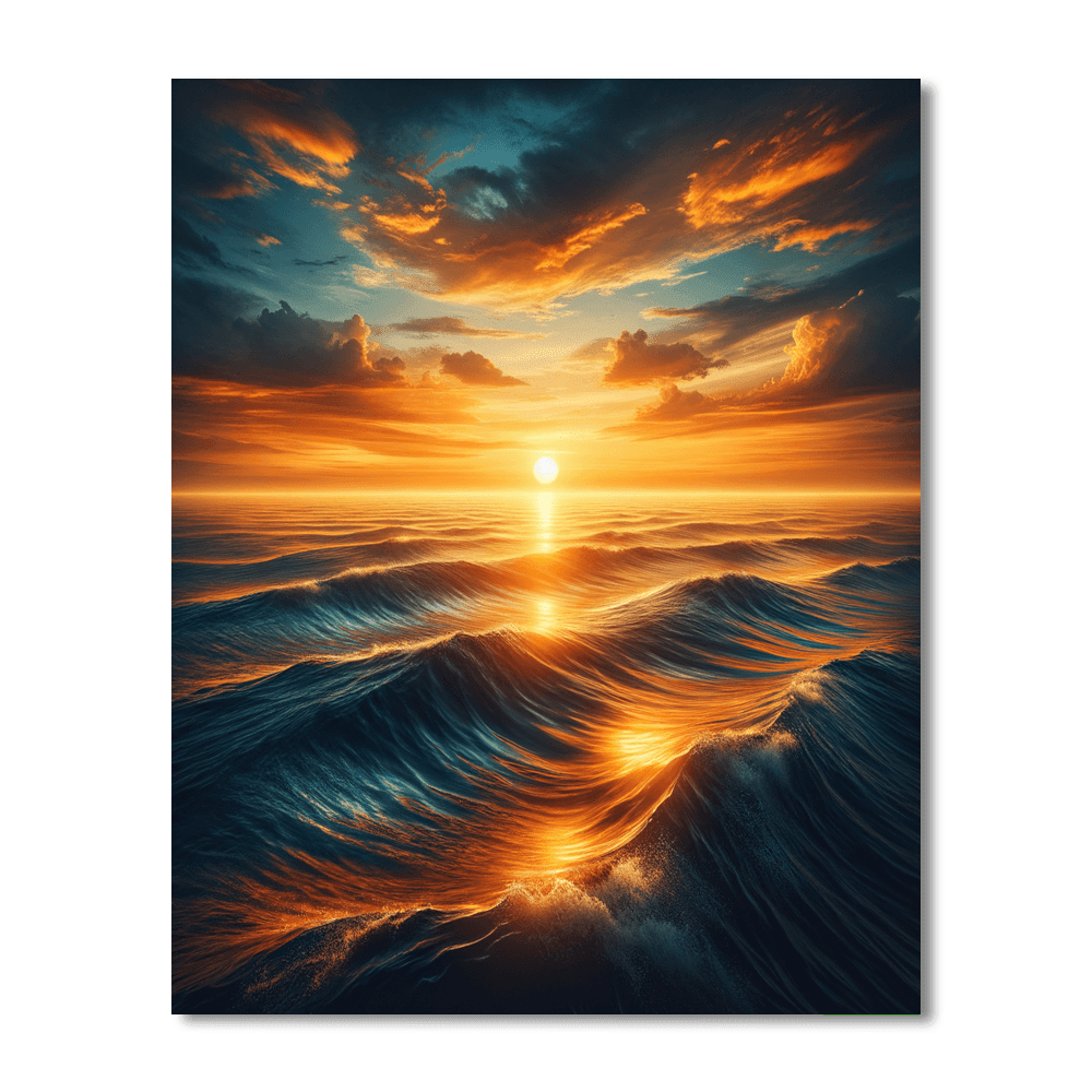 Coastal Sunset Serenity Paint By Color