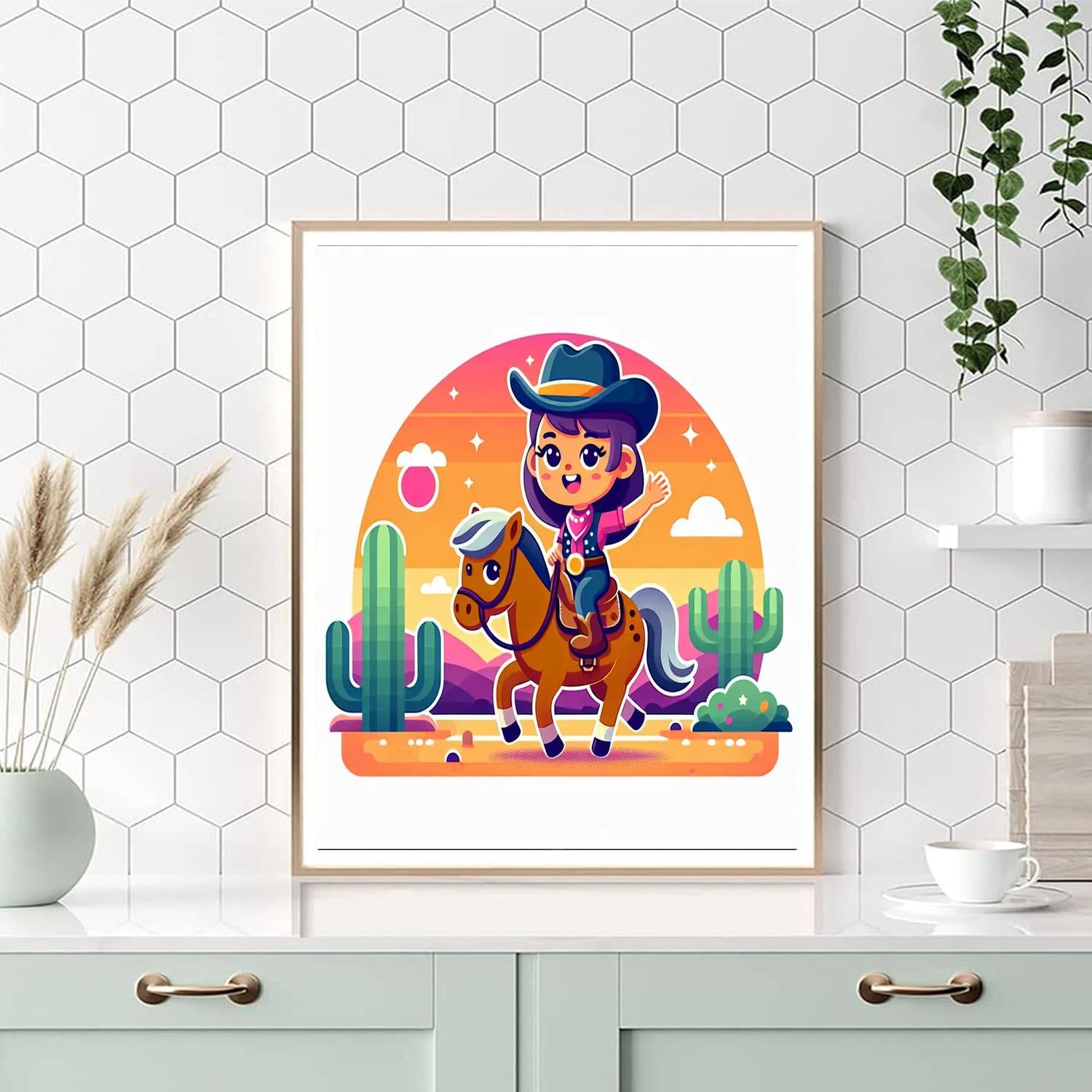Wild West Cowgirl Painting By Numbers Kit