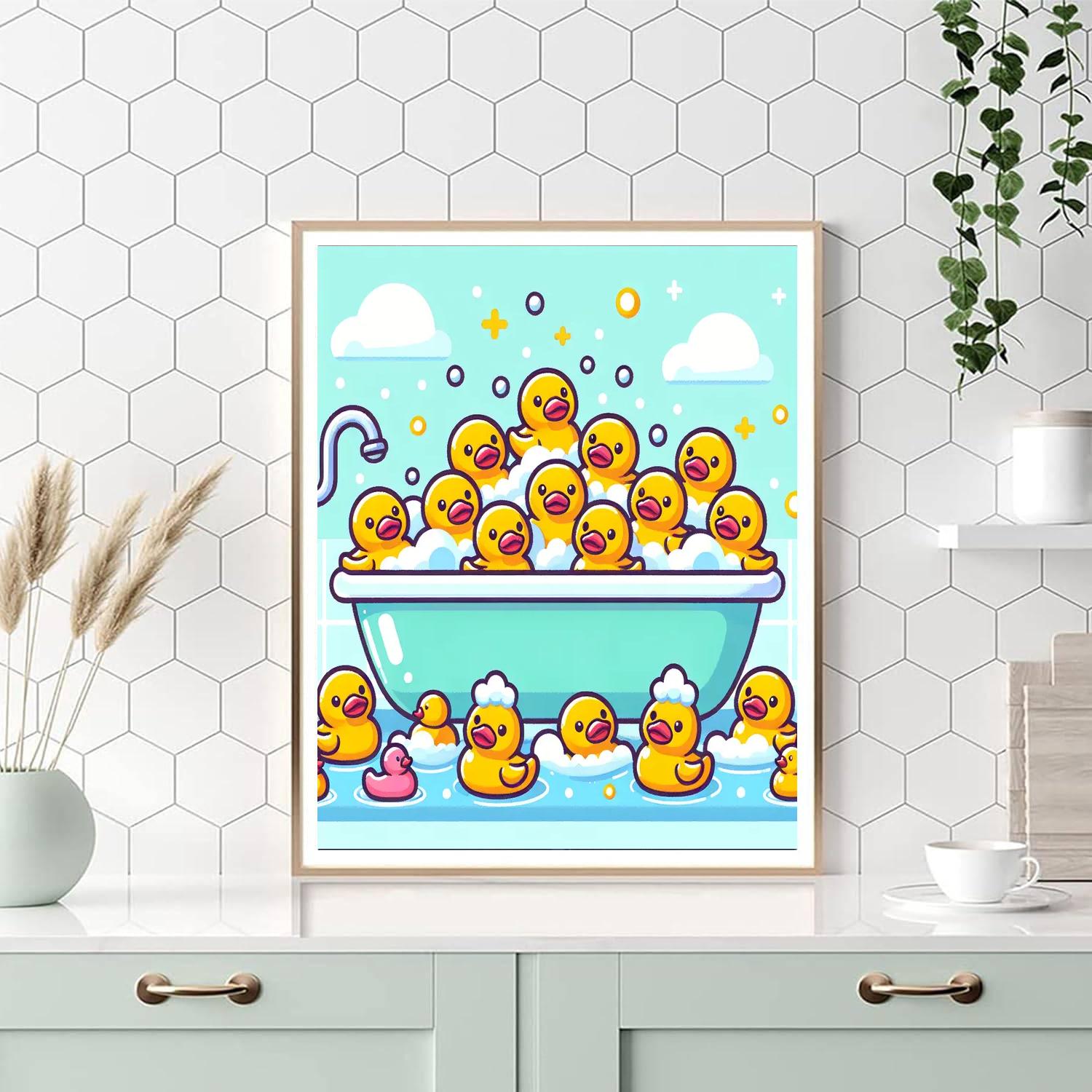 Bubble Bath Duck Party Paint By Number