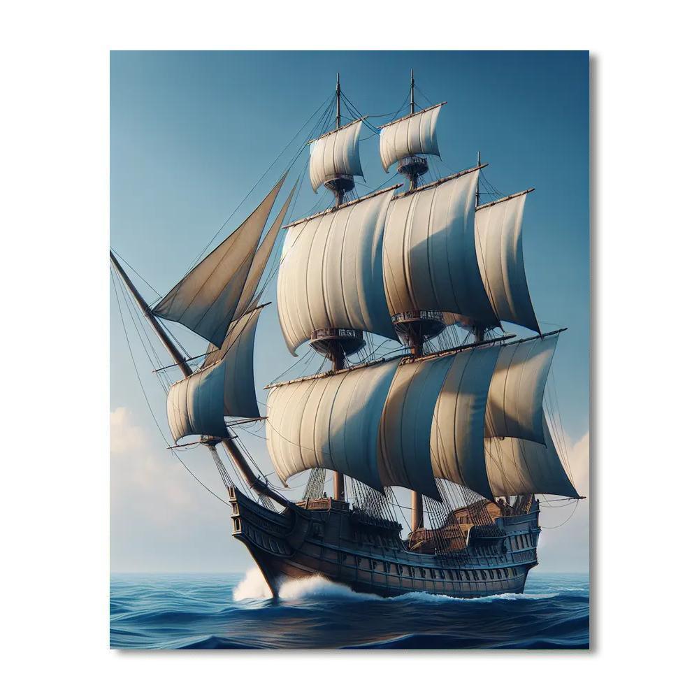 Vintage Seafaring Adventure Numbered Painting Kits