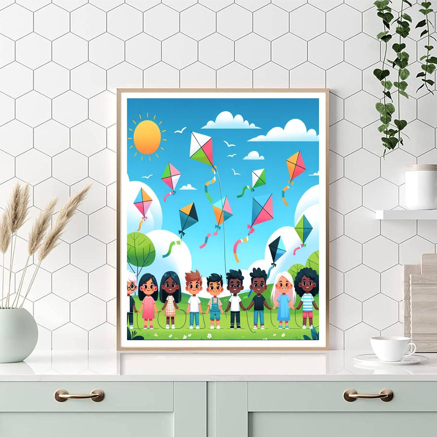 Lively Kite Festival Paint By Color