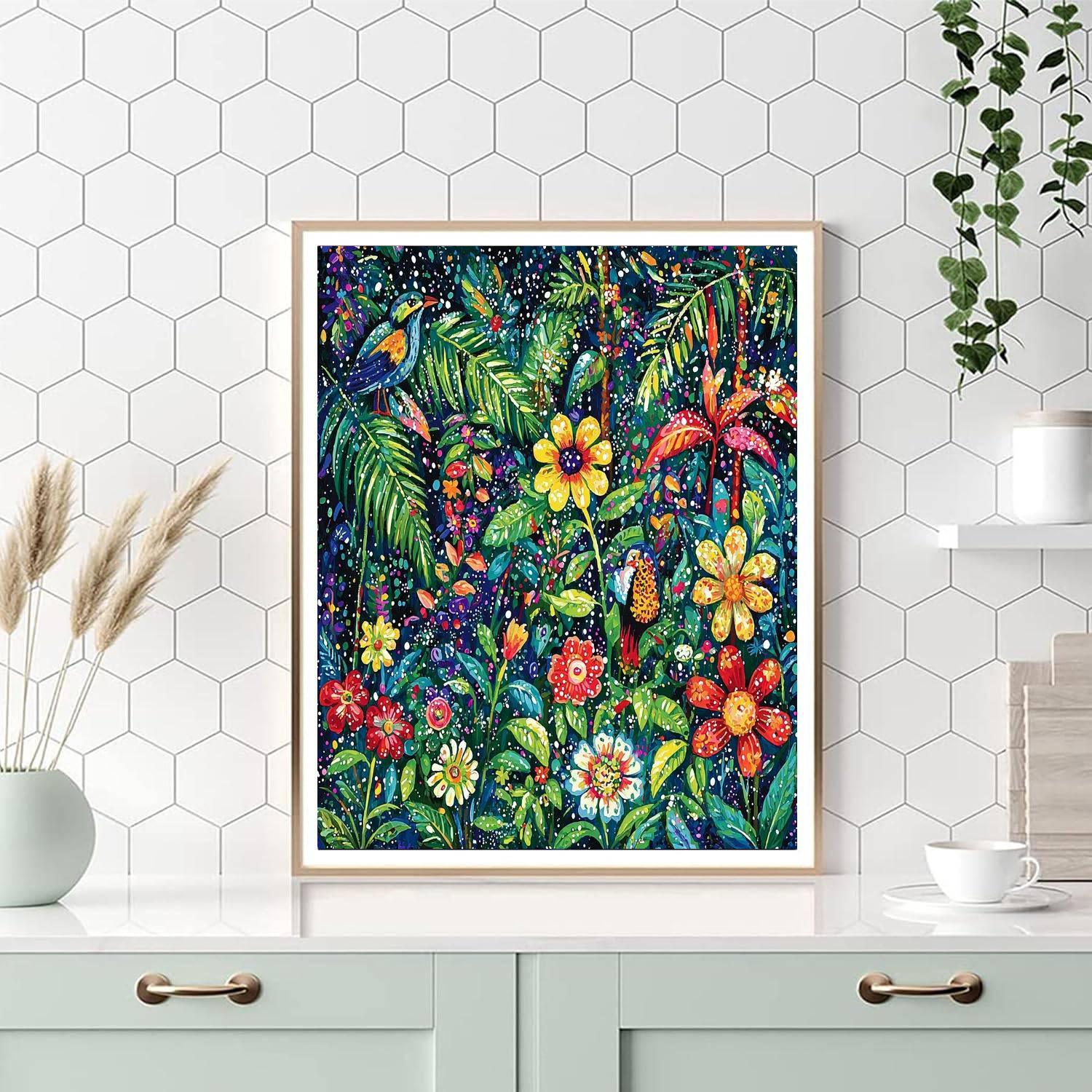 Frida Kahlo Inspired Heart Of The Jungle  Painting Number Kit