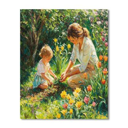 Mom's Garden Sanctuary DIY Paint By Numbers