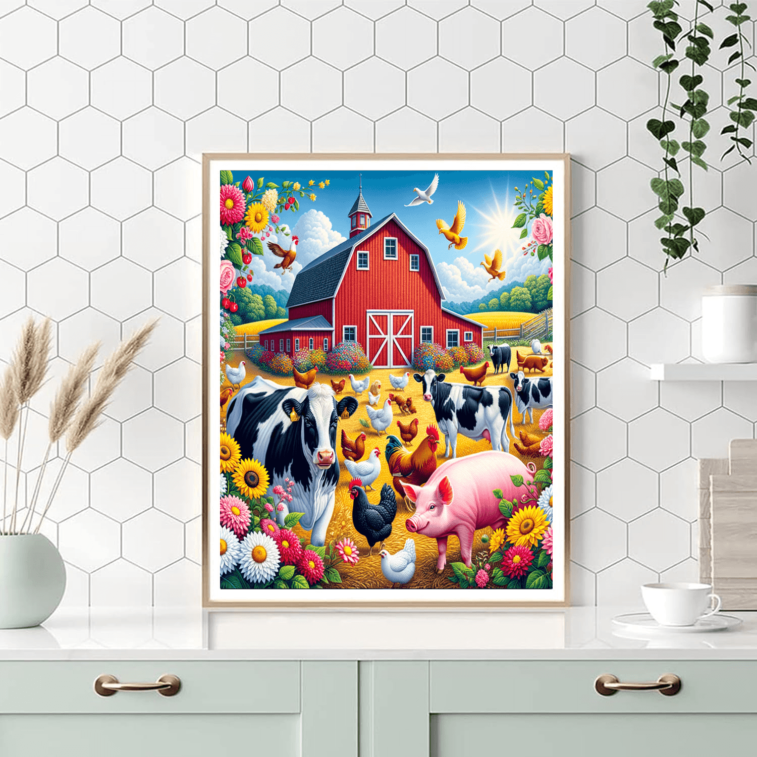 Whimsical Farmyard DIY Paint By Numbers