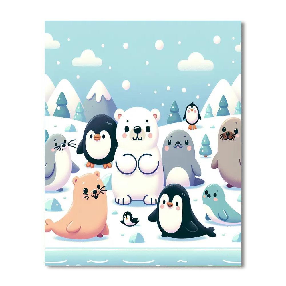 Silly Winter Wonderland Painting By Numbers Kit