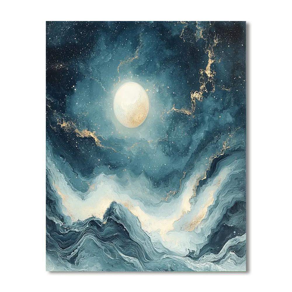 Zhao Mengfu Inspired Cosmic Serenity In Ink  Paint By Number