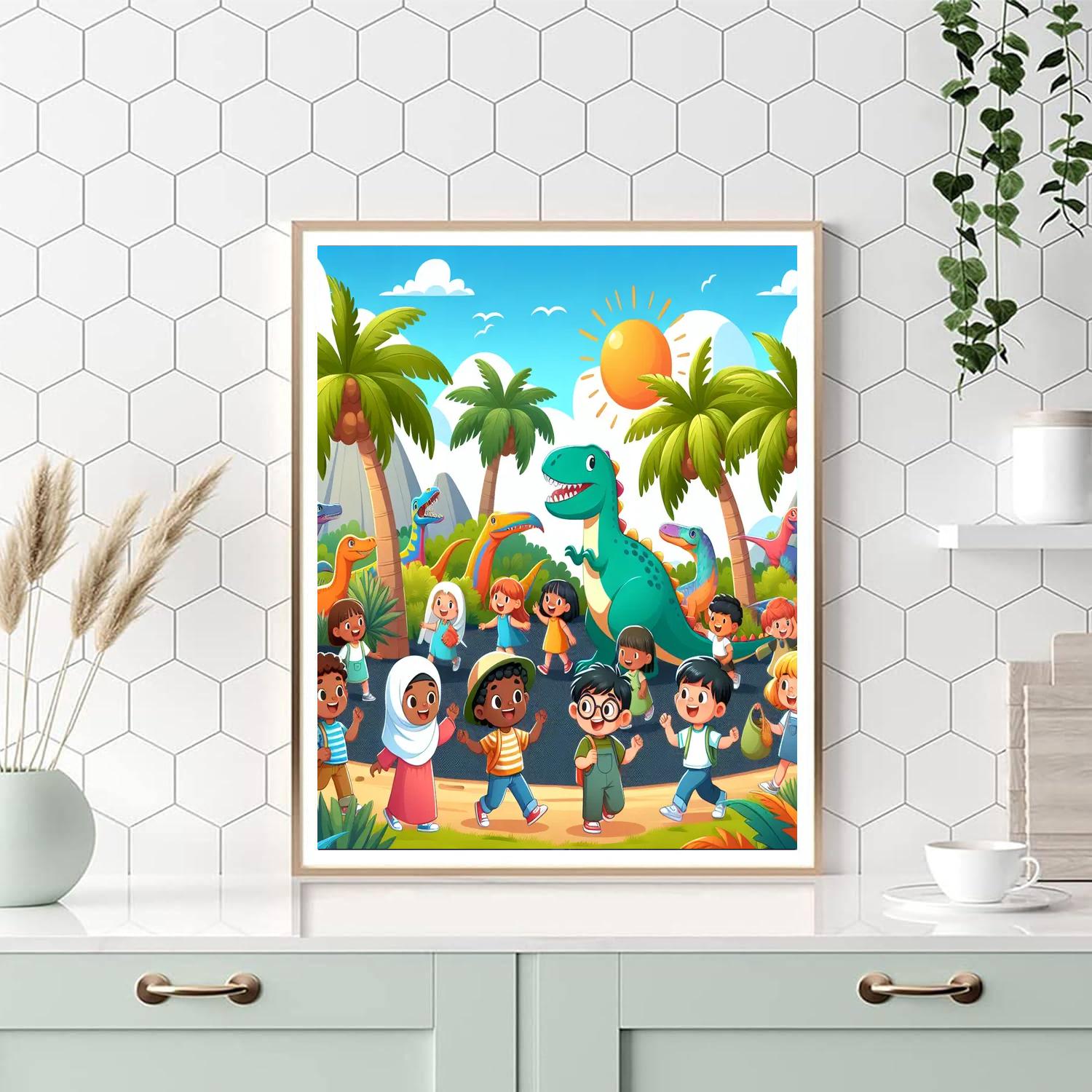Delightful Dino Adventure Painting By Numbers Kit