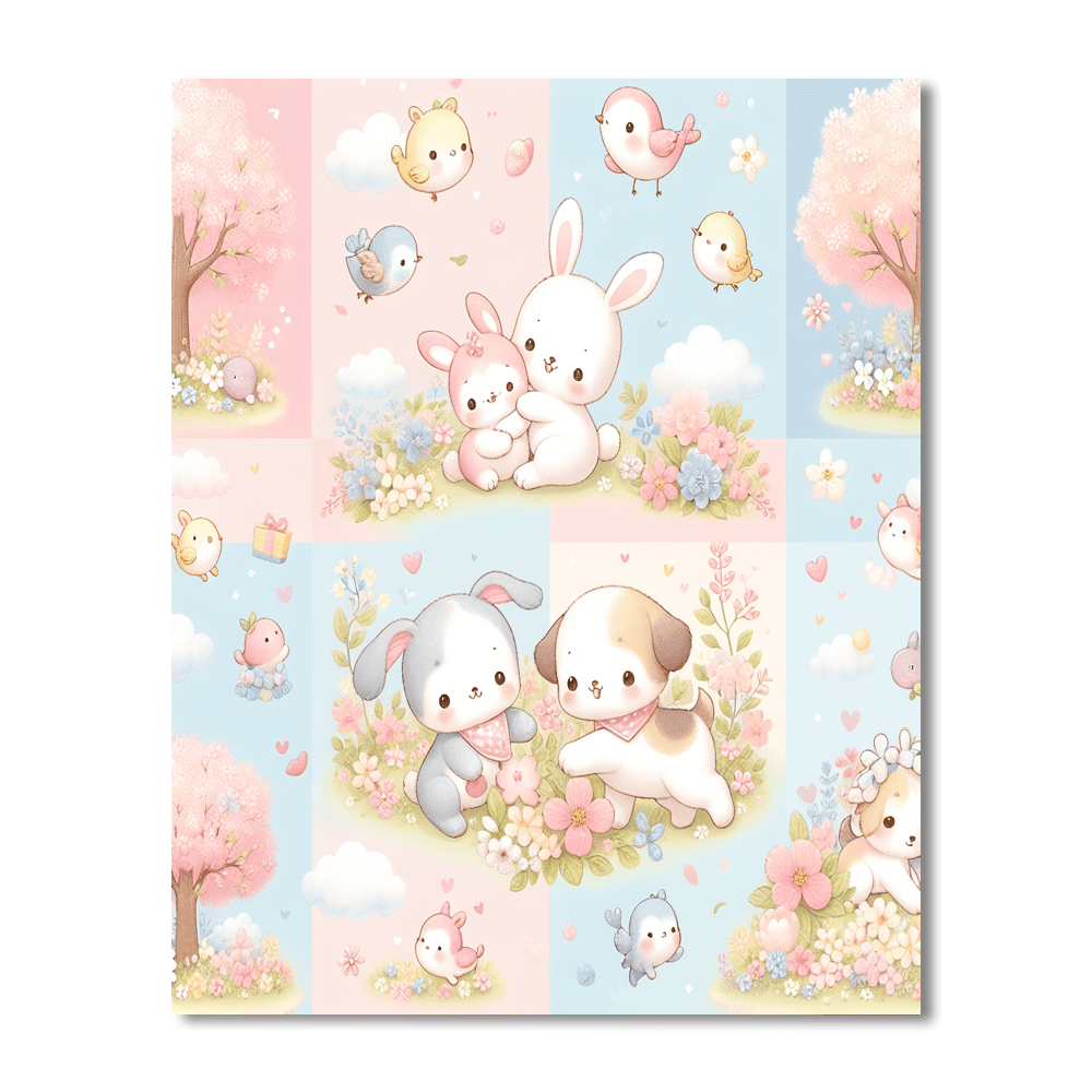 Cute Critters Paint By Numbers Art