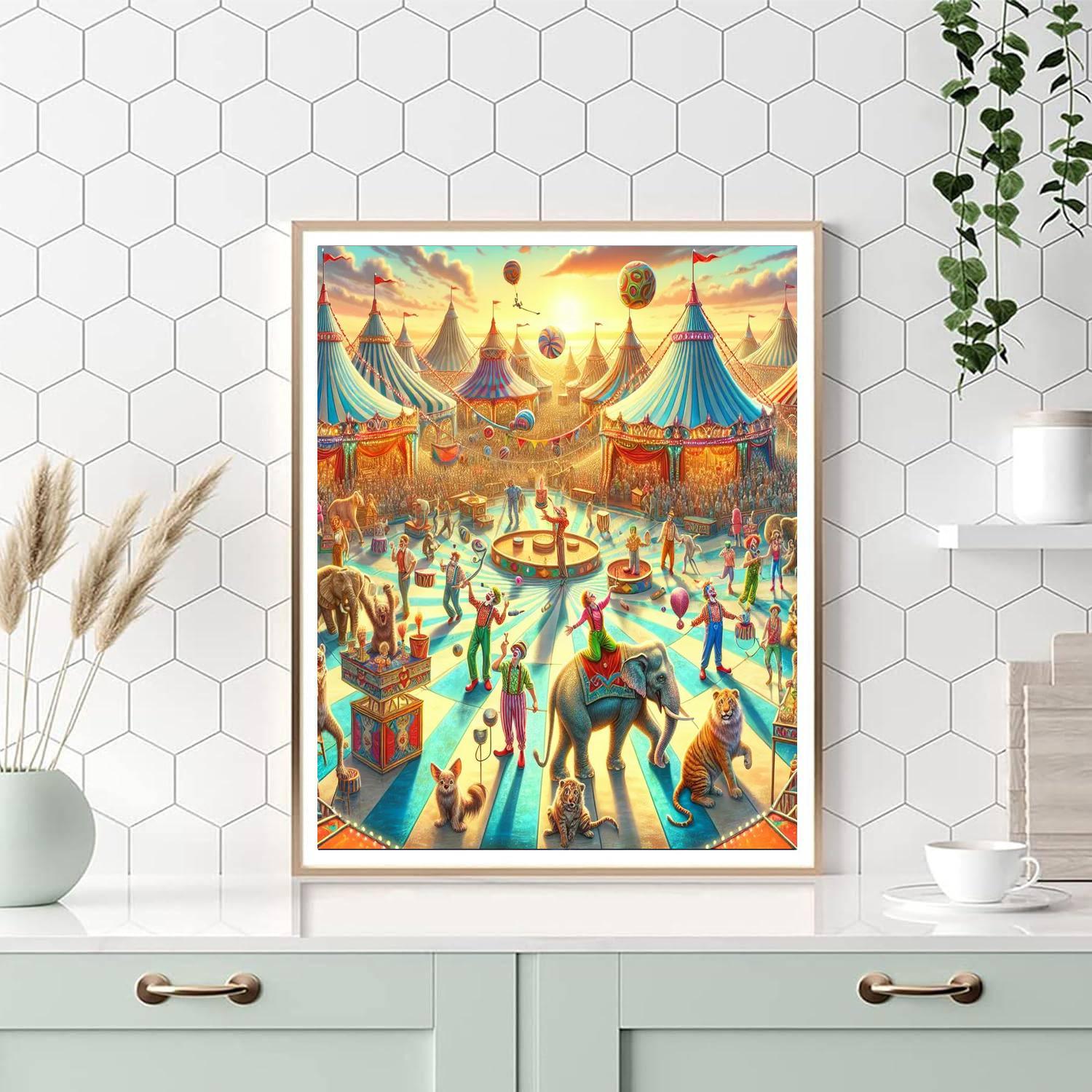 Whimsical Circus Adventure For Kids Numbered Painting Kits