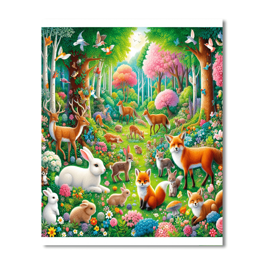 Whimsical Woodland Adventures Painting Number Kit