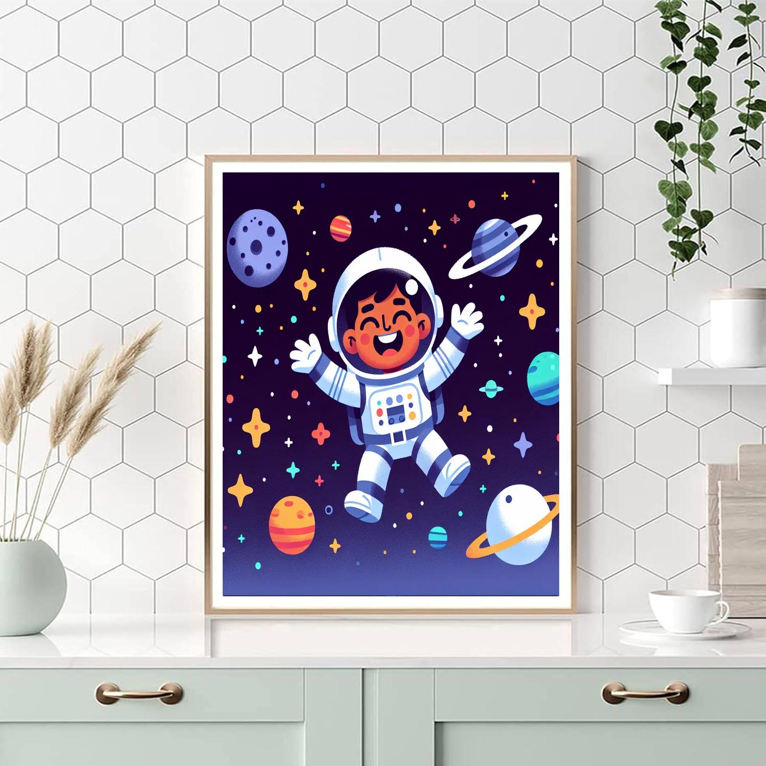 Astronaut's Quest Paint By Numbers Art
