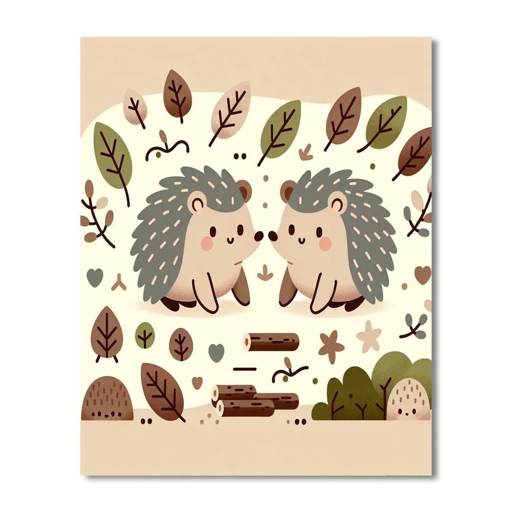 Harmonious Hedgehogs Numbered Painting Kits