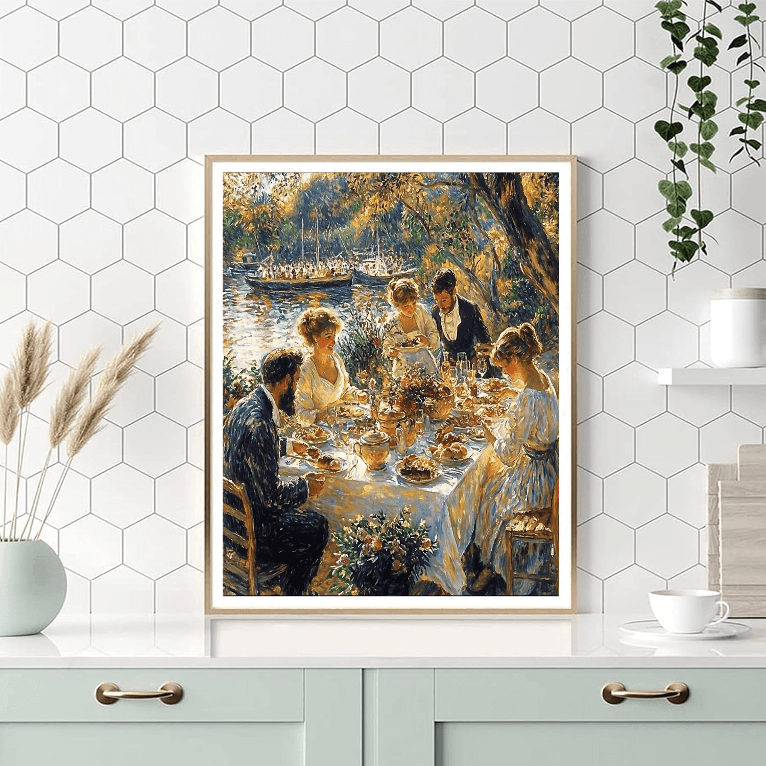 Renoir Inspired Lively Conversations  DIY Paint By Numbers