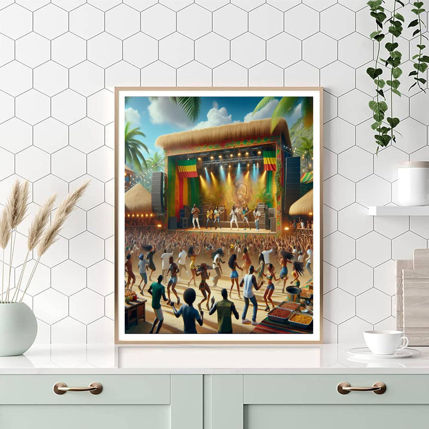 Kingston Reggae Festival Number Painting