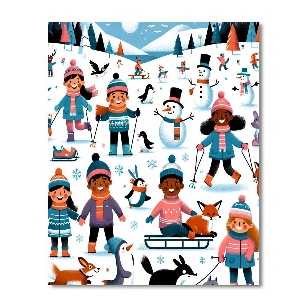 Fun Winter Wonderland Paint By Numbers Kits