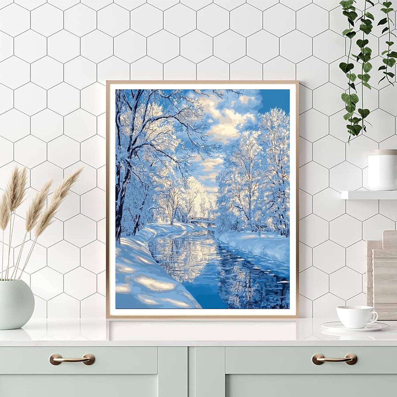 Leonardo Da Vinci Inspired Winter's Grace  Paint By Number