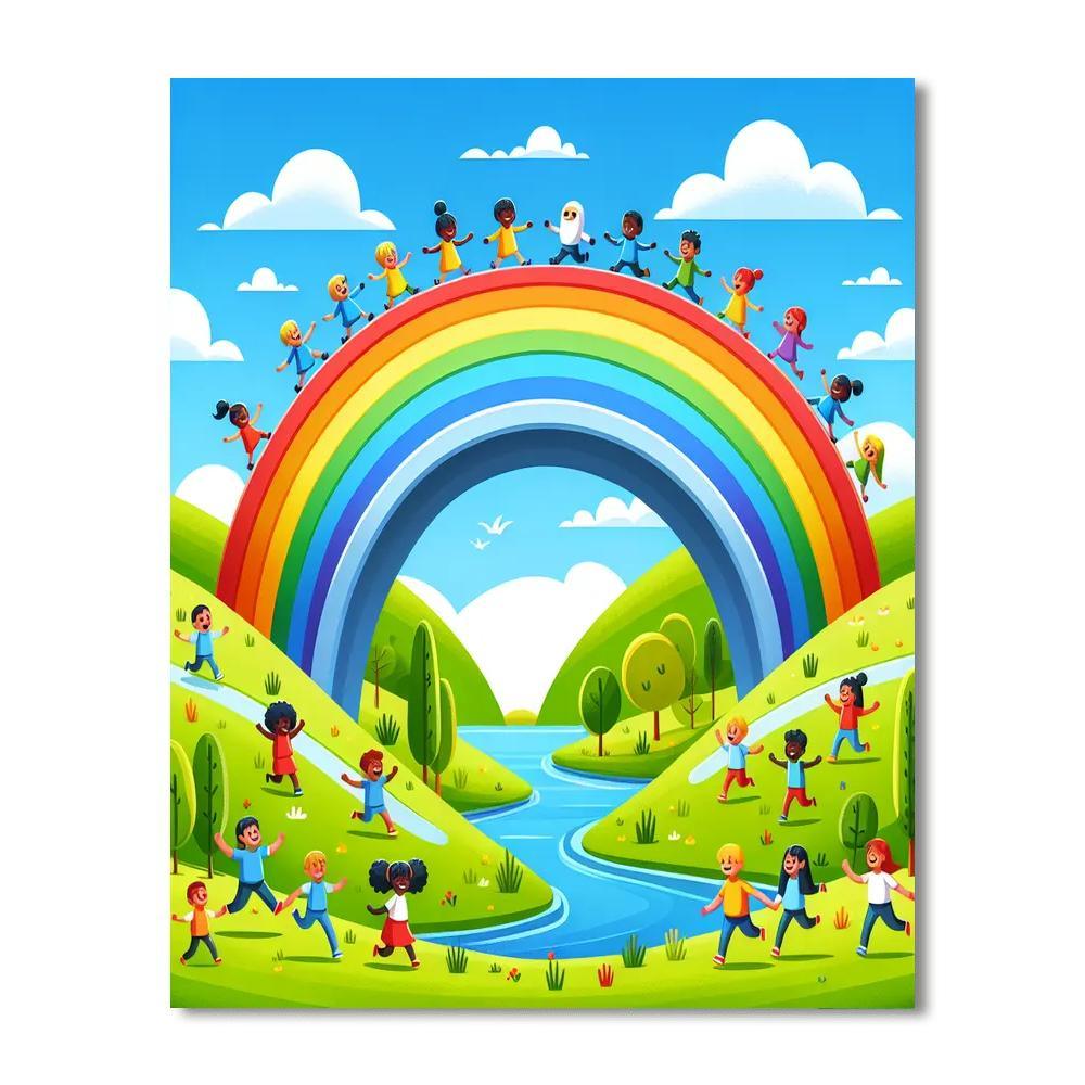 Charming Rainbow Bridge Numbered Painting Kits