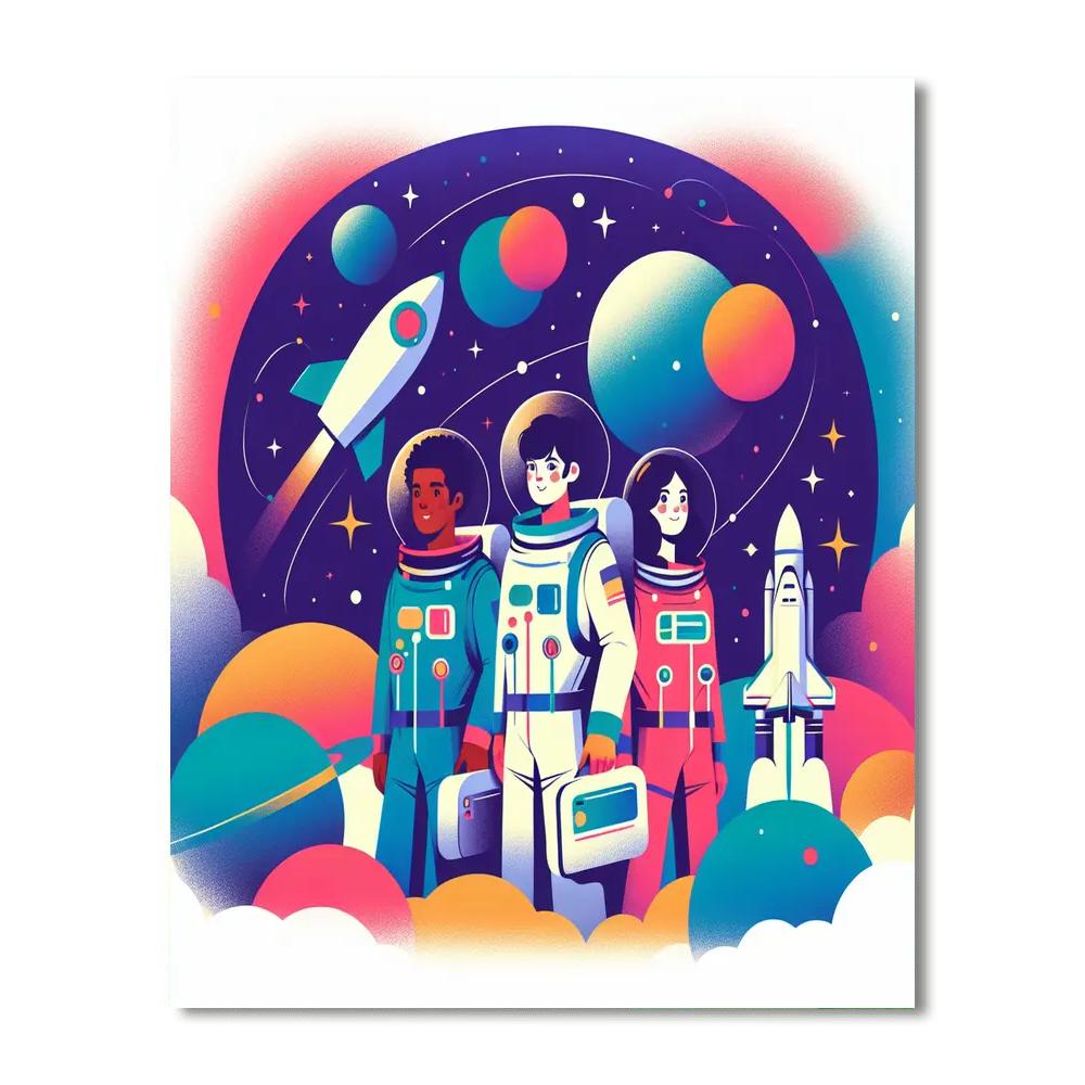 Brave Space Adventure Painting By Numbers Kit