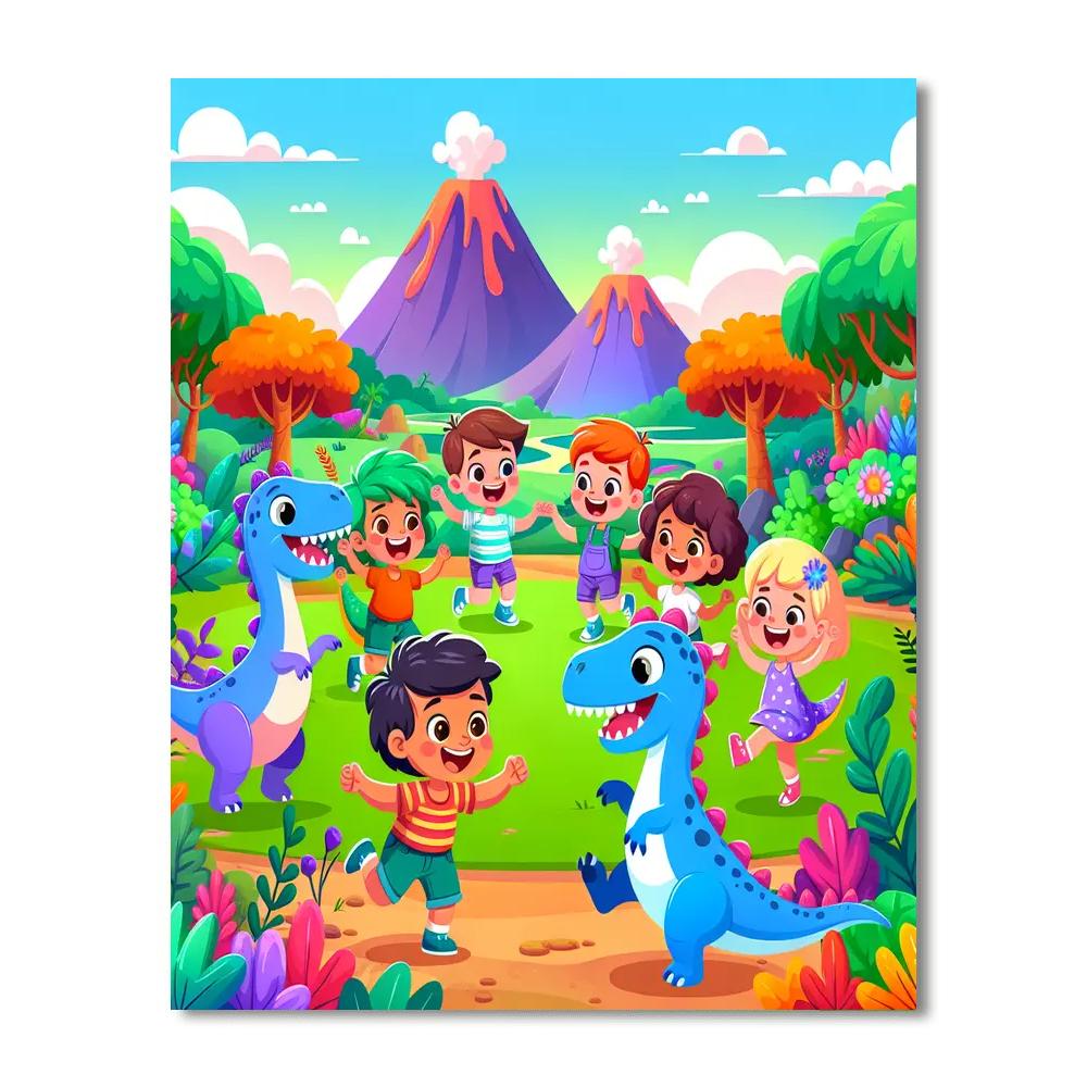 Daring Dino Quest Painting Number Kit