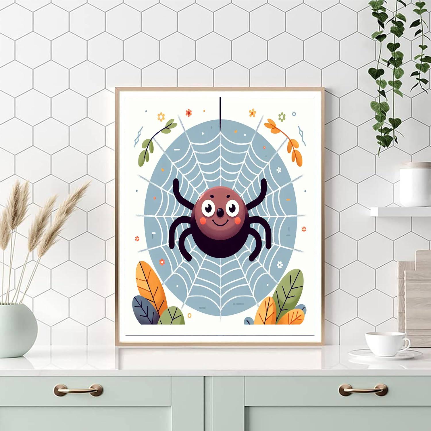 Friendly Spider Number Painting