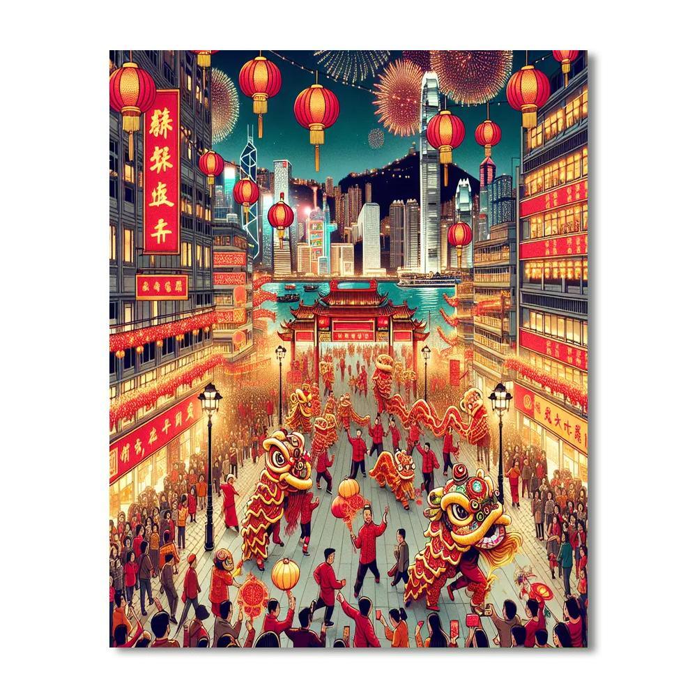 Chinese New Year - Hong Kong, China Painting Number Kit